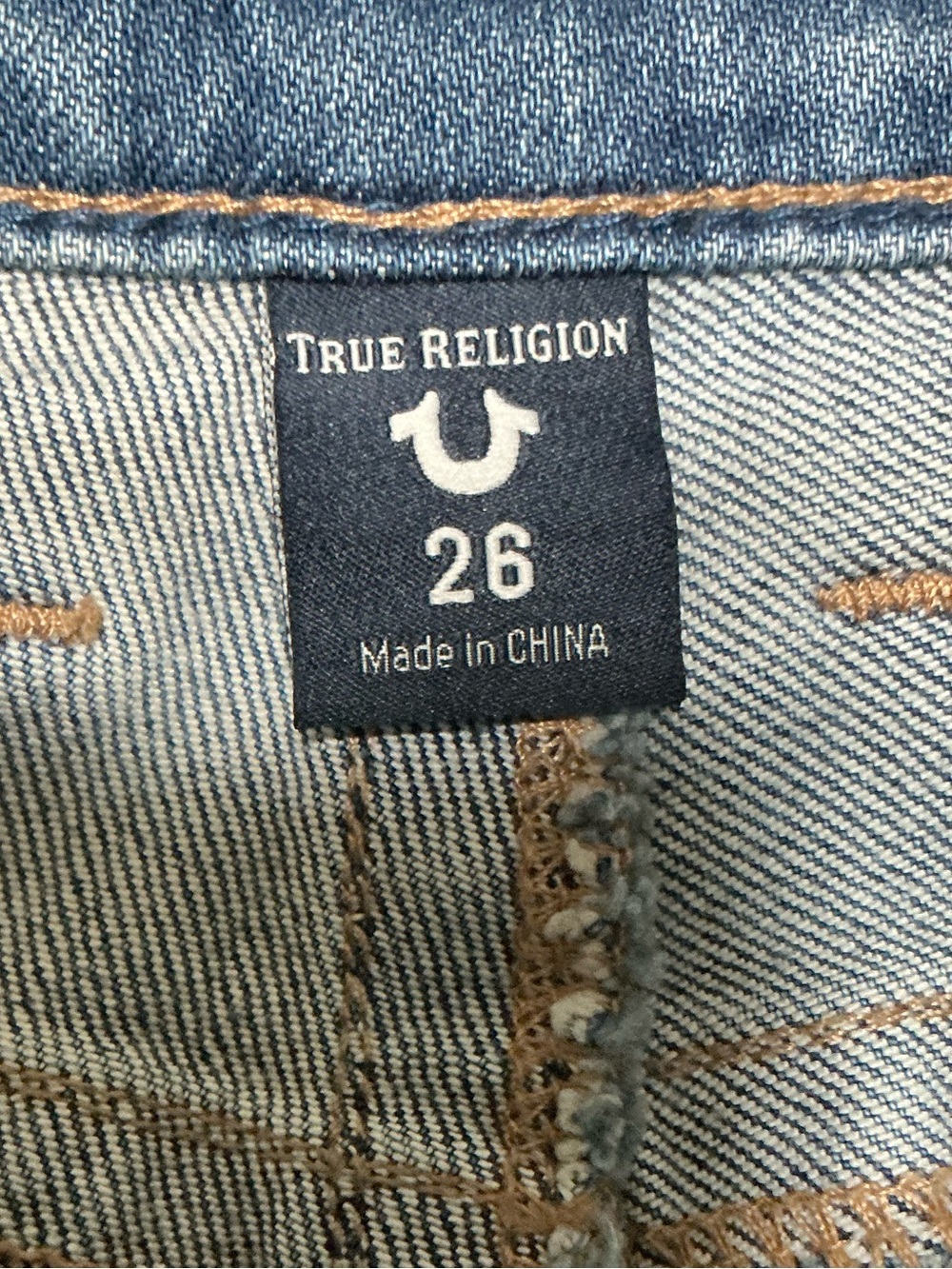 True Religion Jayde Mid Rise Classic Denim Shorts Cuffed Blue 26 - Picture 8 of 13